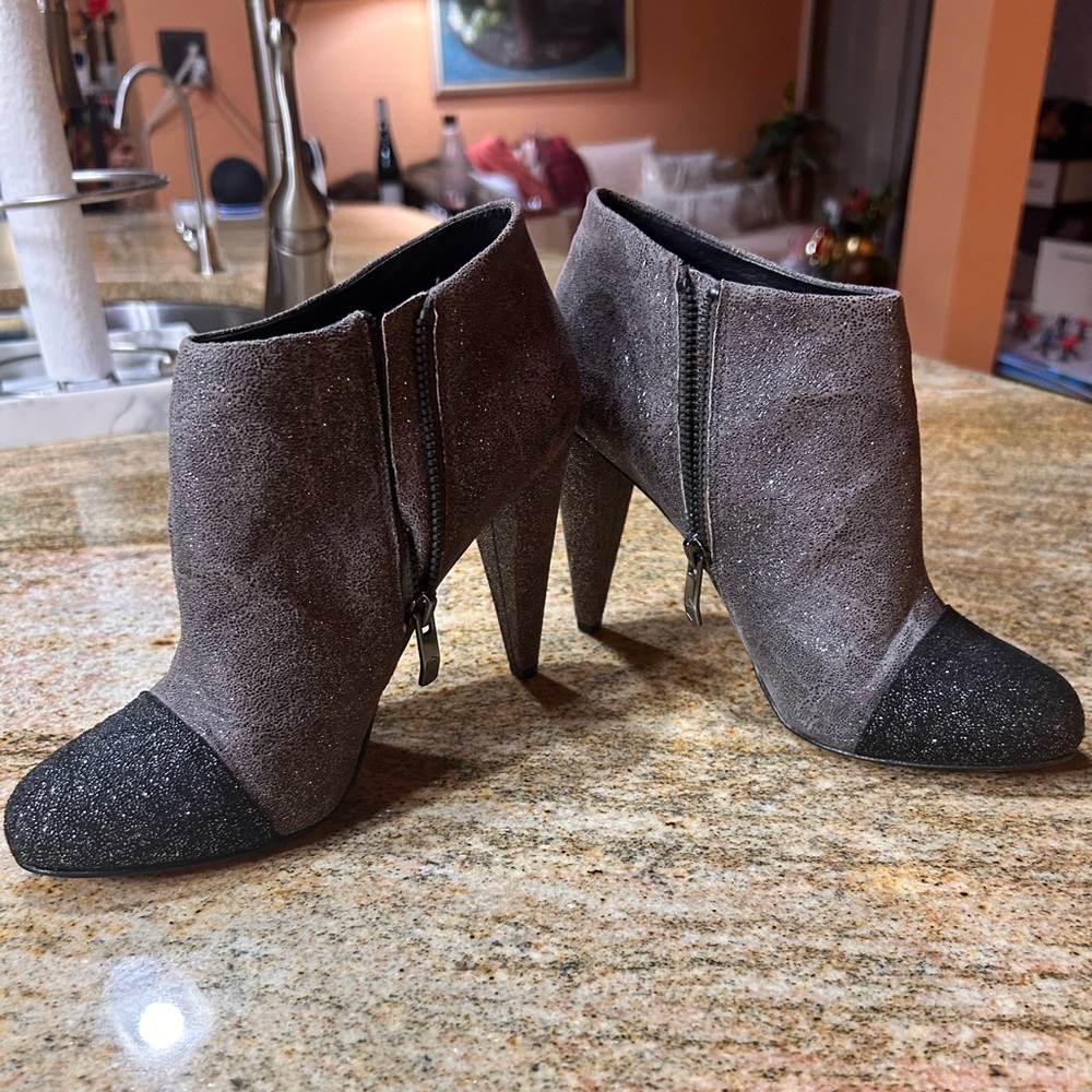 Festive sparkly Vince Camuto booties. Brand new, never worn. Size 7.5